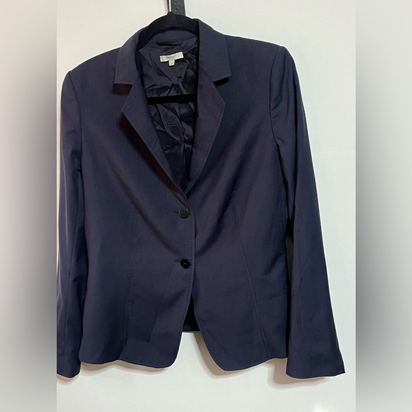 Santorelli Blue Wool Blazer Jacket Sz 10 - Picture 2 of 9